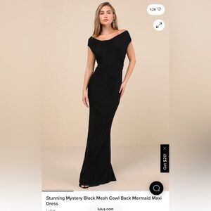Lulu's Classic Black Maxi Dress